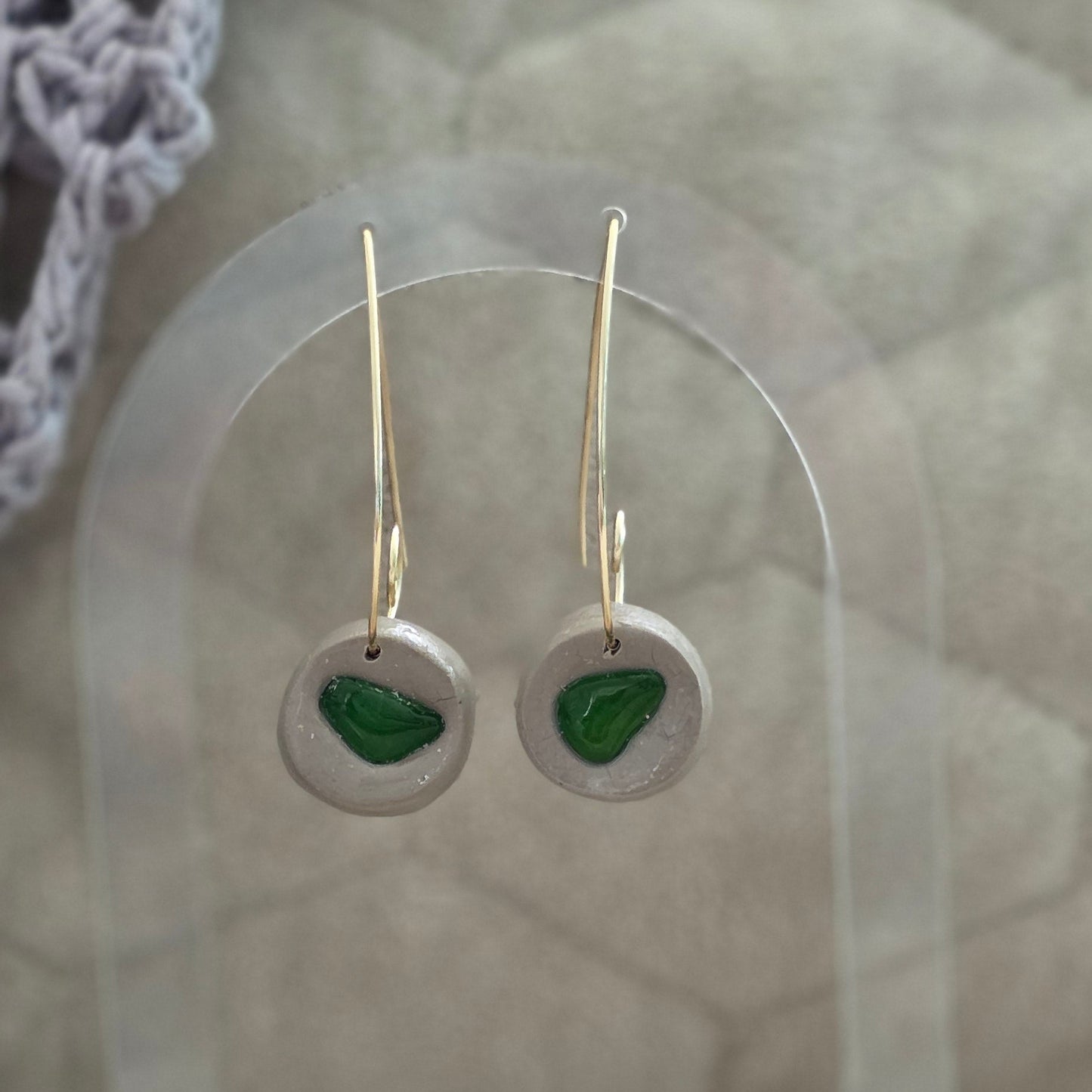 sea glass earrings, minimalist earrings, polymer clay earrings, handmade earrings, artisan jewelry, unique earrings, copper wire earrings, dainty earrings, beach jewelry, boho earrings, handcrafted jewelry, small earrings, modern earrings