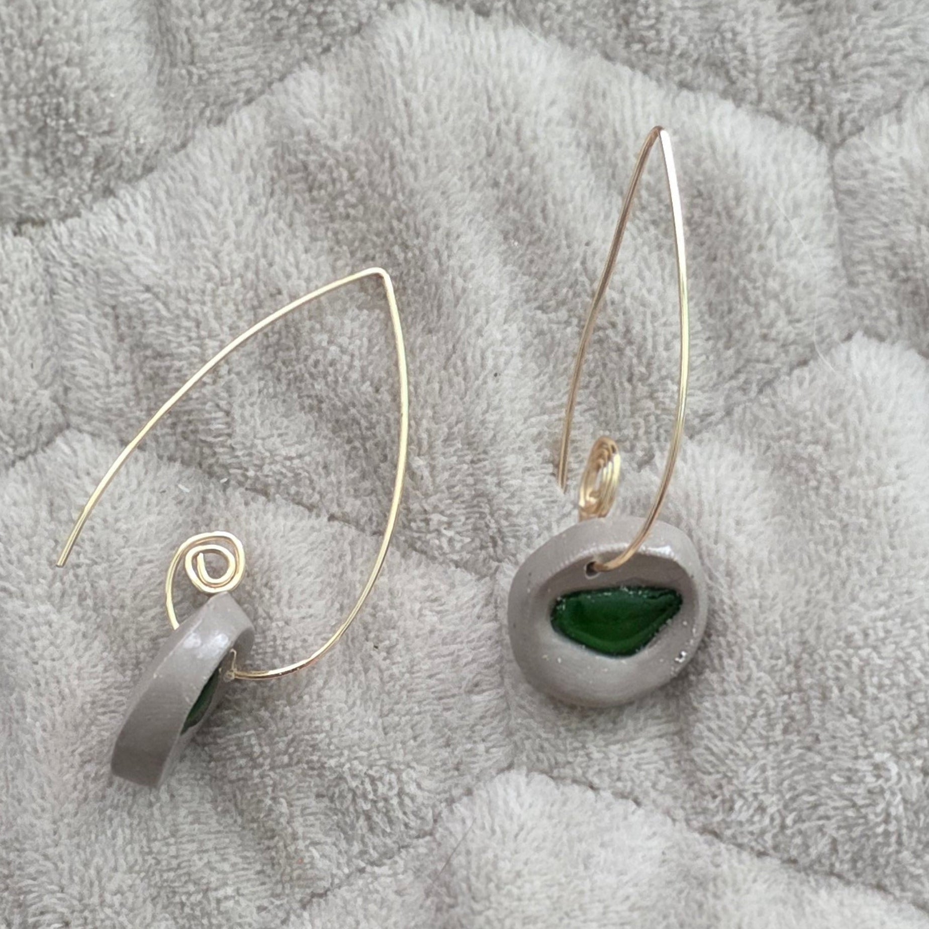 sea glass earrings, minimalist earrings, polymer clay earrings, handmade earrings, artisan jewelry, unique earrings, copper wire earrings, dainty earrings, beach jewelry, boho earrings, handcrafted jewelry, small earrings, modern earrings